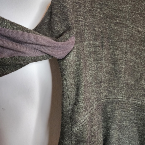 Coldwater Creek wool- blend green asymmetrical zip jacket. Size 12. - Picture 6 of 16